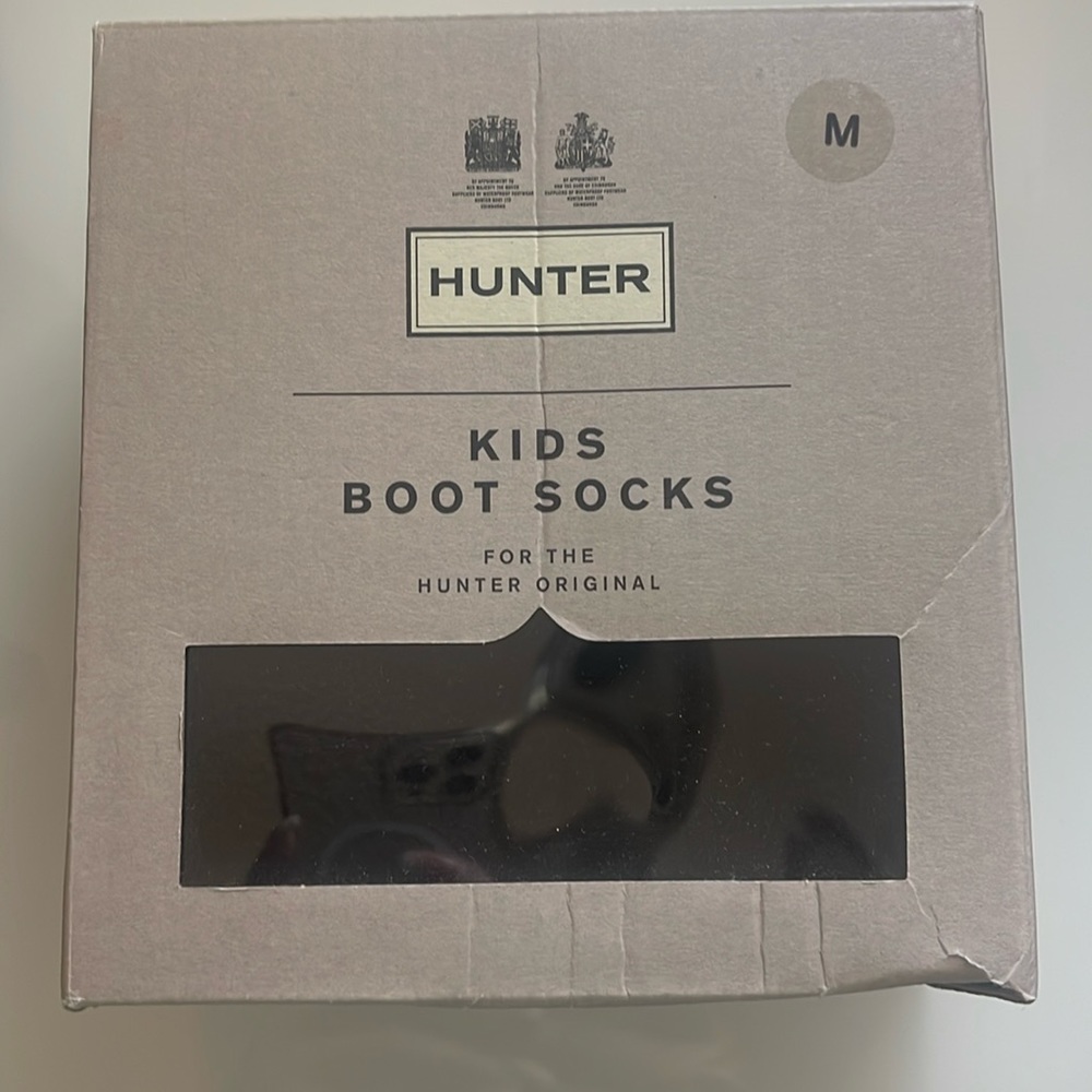 Black Hunter Boot kids socks